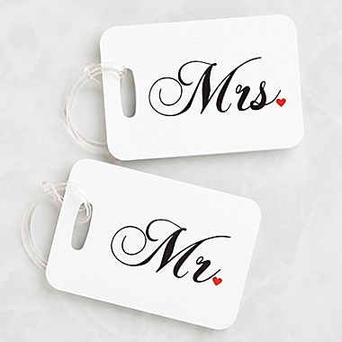 Mr Mrs and More Mrs Luggage Tags Wedding Gift Tassen & portemonnees Bagage & Reizen Bagagelabels His and Hers Luggage Tags Set of 3 Travel Tags Personalized Mr & Mrs Luggage Tags 