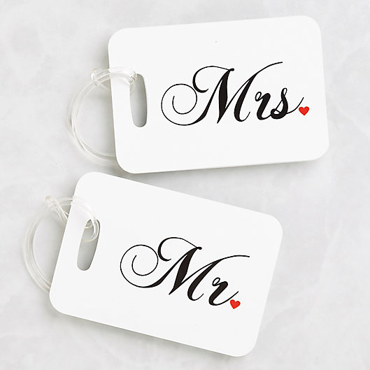 Alternate image 1 for Mr. and Mrs. Luggage Tags (Set of 2)