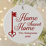 Home Sweet Home Round Matte Christmas Ornament