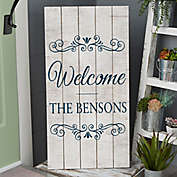 Welcome 31.5-Inch x 16-Inch Standing Wood Sign