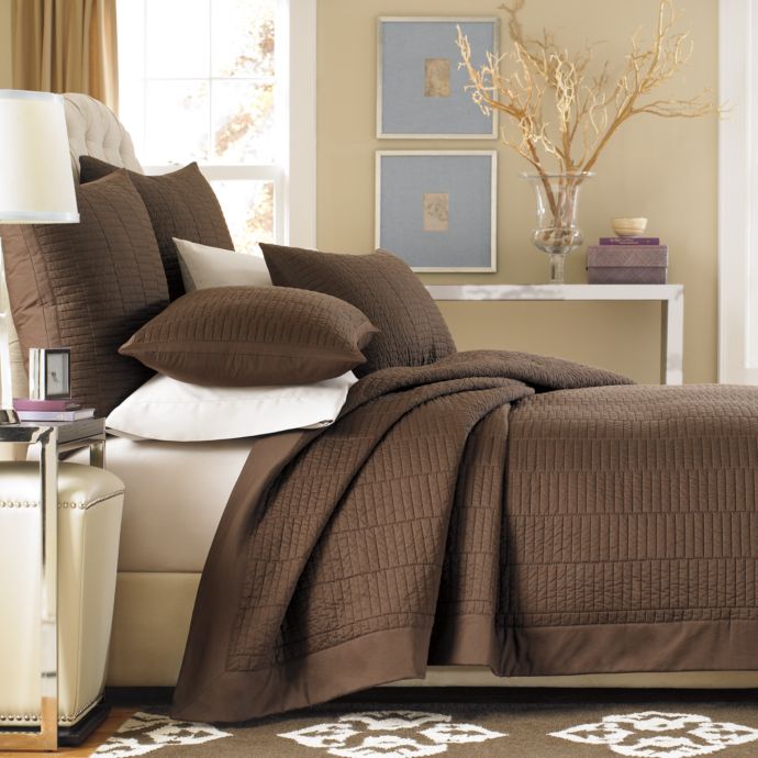 Real Simple Dune Coverlet In Chocolate Bed Bath Beyond