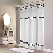 Hookless&reg; Monterey Shower Curtain in White/Black