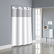 Hookless&reg; Victorian Satin Stripe Shower Curtain in White