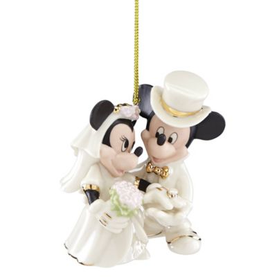Lenox&reg; Disney&reg; Mickey and Minnie Wedding Christmas Ornament