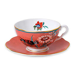 Wedgwood® Paeonia Blush Teacup and Saucer in Coral