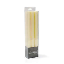 Zodax 10-Inch Flat Top Taper Candles in Ivory (Set of 6)