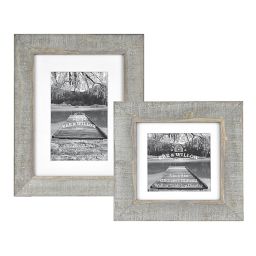 Bee & Willow™ Home Matted Wooden Picture Frame in Grey