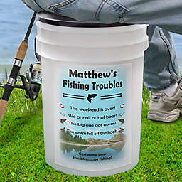 Fishing Troubles 19 Qt. Bucket Cooler