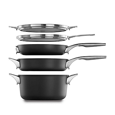 Calphalon&reg; Premier Space Saving Hard Anodized Nonstick Cookware Collection. View a larger version of this product image.