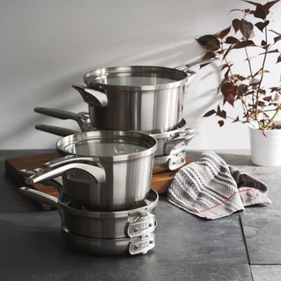 Calphalon Premier Space Saving Stainless Steel Cookware Collection   2088377239946c