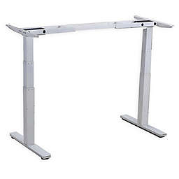Uncaged Ergonomics Rise Up Dual Motor Electric Standing Desk Legs in White