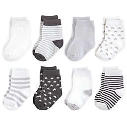 Touched by Nature Size 0-6M 8-Pack Organic Socks in Grey