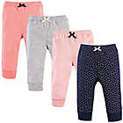 Alternate image 0 for Luvable Friends&reg; Size 6-9M 4-Pack Gold Dots Tapered Pants in Pink