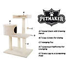 Alternate image 5 for PETMAKER 34-Inch 3-Tier Cat Tree Condo in Brown