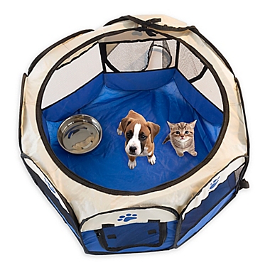 PETMAKER Pop-Up Pet Playpen in Blue. View a larger version of this product image.