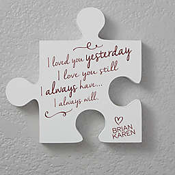 Romantic Quotes 12-Inch Square Personalized Puzzle Piece Wall Décor