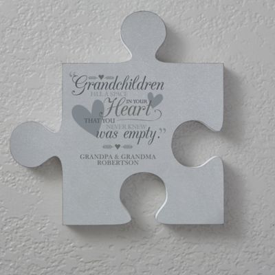 Grandparents 12-Inch Square Puzzle Piece Wall Décor