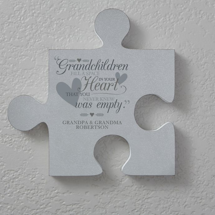 Grandparents 12 Inch Square Puzzle Piece Wall Decor Bed Bath