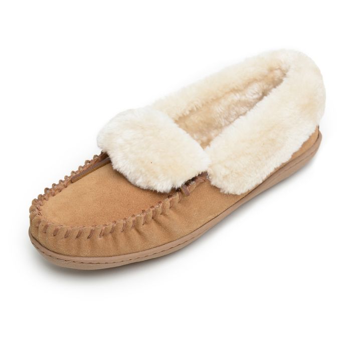 Minnetonka® Angela Women's Trapper Slippers in Cinnamon | Bed Bath and ...