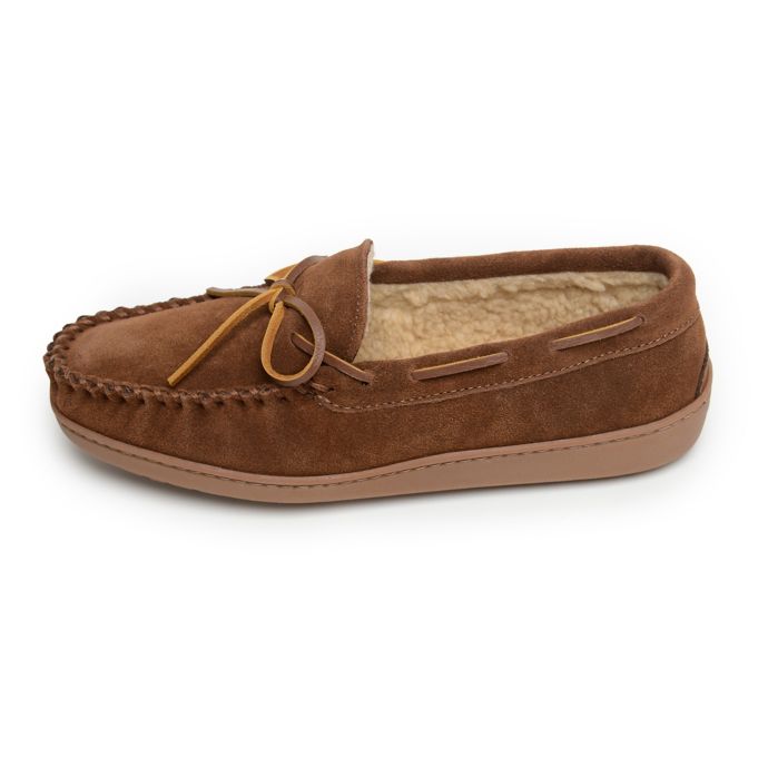 Minnetonka® Aaron Men's Trapper Slippers in Whiskey | Bed Bath and ...