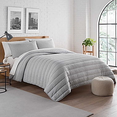 Pure Beech&reg; Jersey Knit Modal 2-Piece Twin/Twin XL Comforter Set in Heather Grey. View a larger version of this product image.