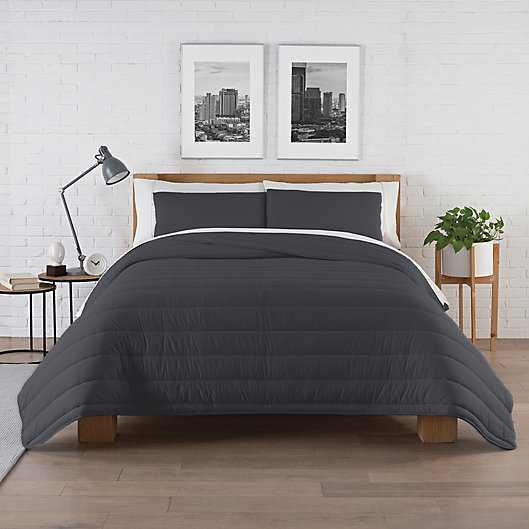 Alternate image 1 for Pure Beech® Jersey Knit Modal 3-Piece Full/Queen Comforter Set in Charcoal Grey