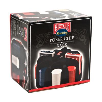 US Playing Card Company Bicycle Revolving Poker Chip Rack w/ Chips & Cards