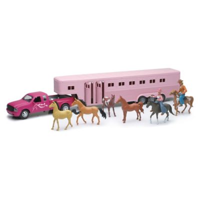 New Ray 1:32 Scale Die Cast Pick Up with Fifth Wheel in Pink