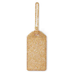 kate spade new york Glitter Luggage Tag in Gold