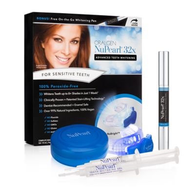 ORALGEN NuPearl&reg; 32x Advanced Teeth Whitening Peroxide-Free System with Whitening Pen