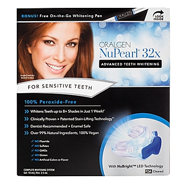 ORALGEN NuPearl&reg; 32x Advanced Teeth Whitening Peroxide-Free System with Whitening Pen. View a larger version of this product image.