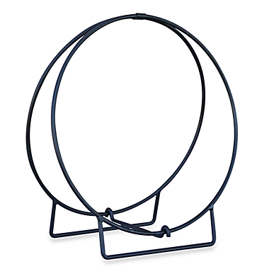 UniFlame&reg; 24-Inch Diameter Log Hoop in Black Finish. View a larger version of this product image.