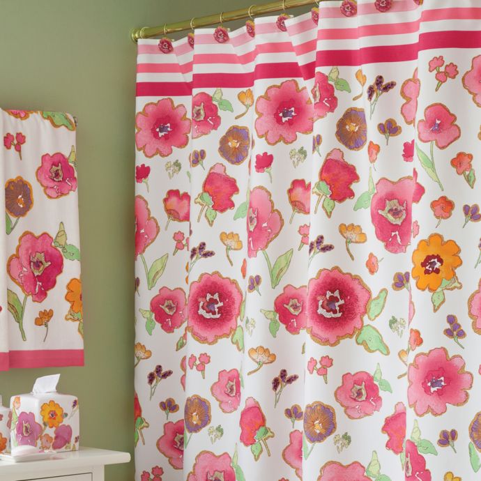 Lenox Floral Fusion 72 Inch W X 72 Inch L Fabric Shower Curtain