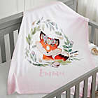 Alternate image 0 for Woodland Floral Fox Fleece Baby Blanket