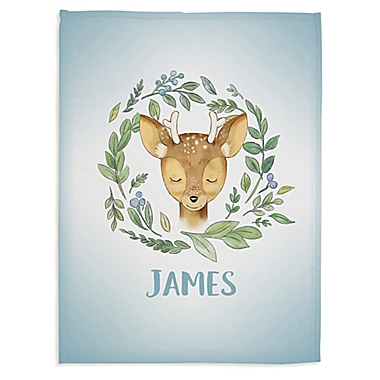 Woodland Deer Fleece Baby Blanket. View a larger version of this product image.