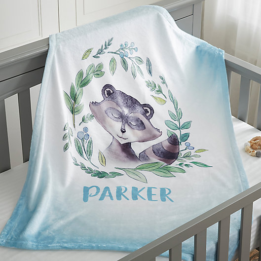Alternate image 1 for Woodland Fox Fleece Baby Blanket