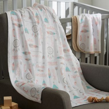 Boho Baby Fleece Baby Blanket. View a larger version of this product image.