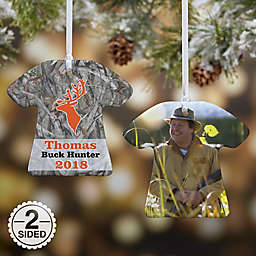 Deer Hunter T-Shirt 2-Sided Christmas Ornament