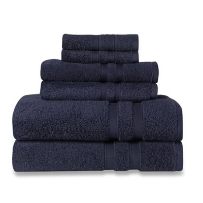 navy blue bath sheets