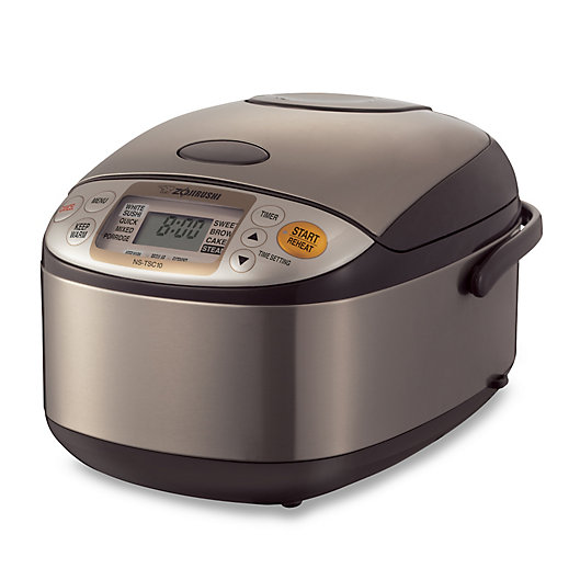 Alternate image 1 for Zojirushi 5-1/2 Cup Micom Rice Cooker and Warmer in Stainless Steel