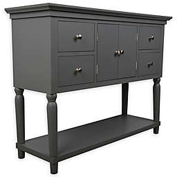Décor Therapy Taylor 4-Drawer Console Table in Grey