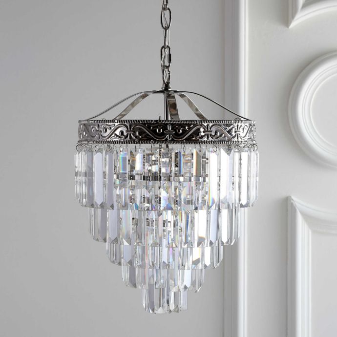 JONATHAN Y 12" 2-Light Crystal LED Chandelier | Bed Bath ...