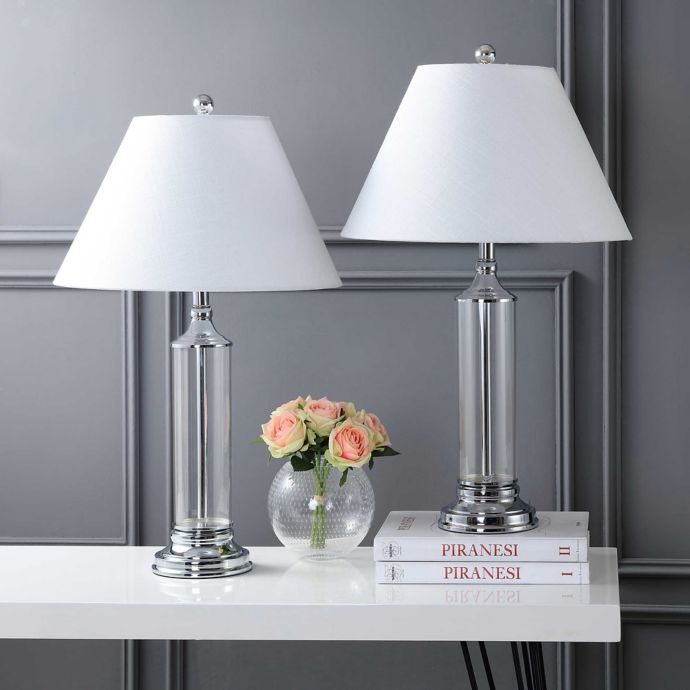 JONATHAN Y Astor 29" Glass LED Table Lamp (Set of 2) Bed Bath & Beyond