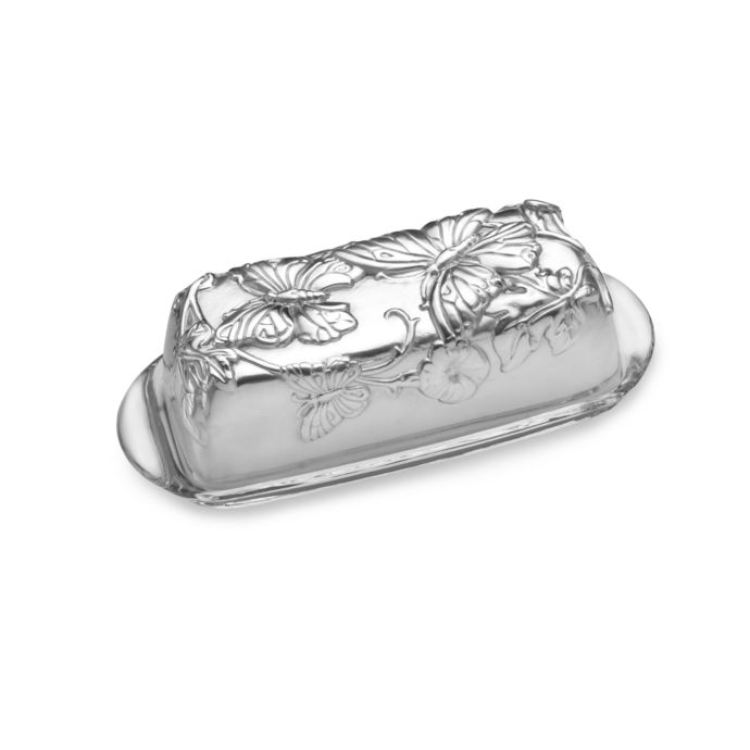Arthur Court Designs Butterfly Covered Butter Dish Bed Bath and