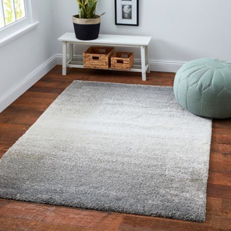  Moonlight  Ombre Shag Area  Rug  in Grey Bed Bath Beyond