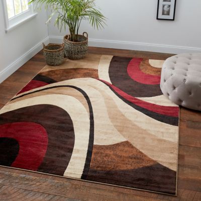 Home Dynamix Tribeca 3&#39;3 x 4&#39;7 Accent Rug in Brown/Red