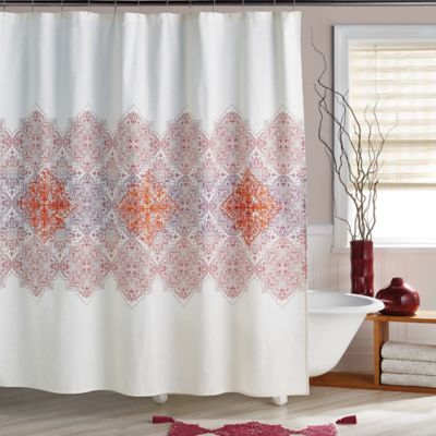 Veneto Shower Curtain in Crimson