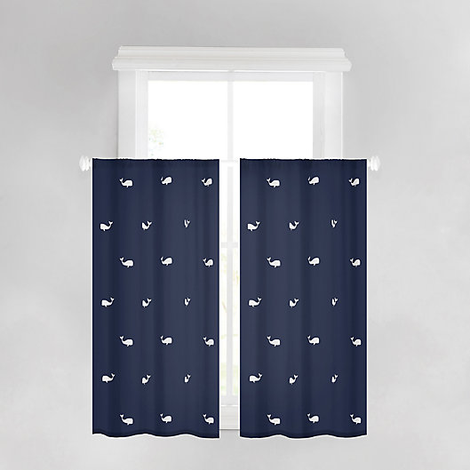 Alternate image 1 for Anchors Away 45-Inch Bath Window Curtain Panel in Navy