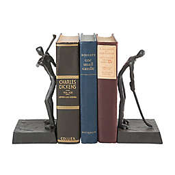 Danya B. Golfers Playing Iron Bookends in Brown (Set of 2)