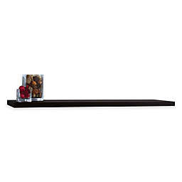 60-Inch x 8-Inch Slim Floating Corner Shelf in Black